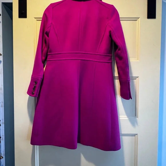 J. Crew Double Cloth Vibrant Pink Coat with Thinsulate - Picture 2 of 10